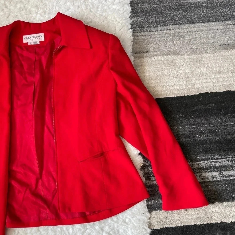 Cross Country Fashions red blazer - size 16 - Picture 2 of 16
